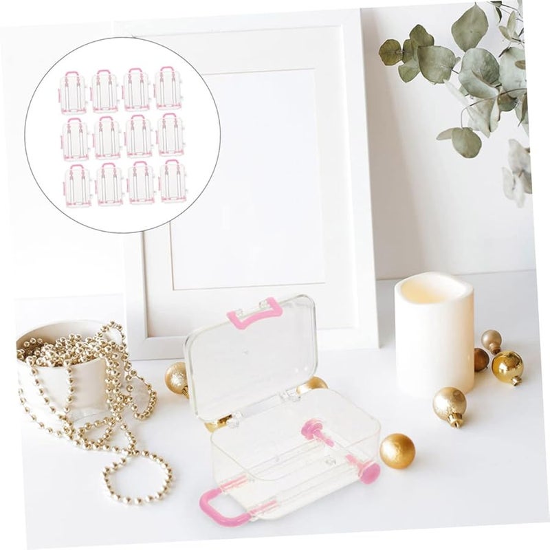 GLEAVI 24Pcs Clear Suitcase Candy Boxes Wedding Party Favor Gift Boxes with Handle - Image 5